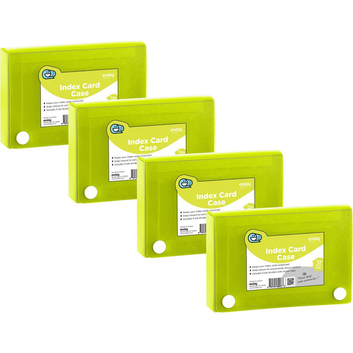 3" X 5" Index Card Case Holds 100 Cards Includes Business Card/Index Holder and 5 Tab Dividers Comes in Blue