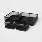 Mesh Desk Organizer Black - Brightroom™: Steel Office Supplies & Desk Drawer Organizers, 8"x8"x4.5"