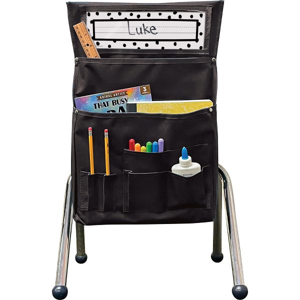 Teacher Created Resources Black Chair Pocket-For Small Chairs