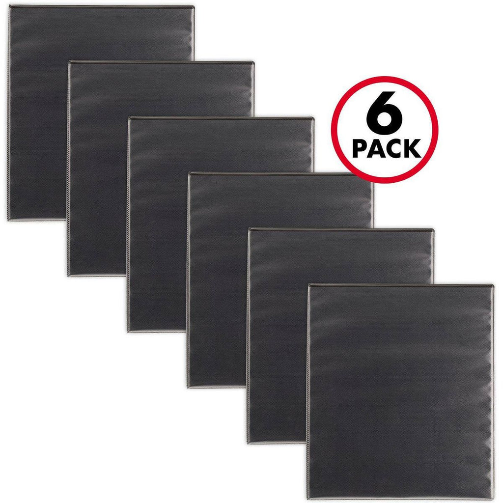 6pk 1" D Ring Binder Black - up&up™: 220 Sheet Capacity, 3 Ring, 4 Pockets, Hard Cover, Office Supplies