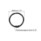 Unique Bargains Carbon Steel Office Supplies Loose-Leaf Book Binder Rings 10 Pcs Black