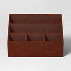 Faux Leather 5 Slot Desktop Organizer - Threshold™