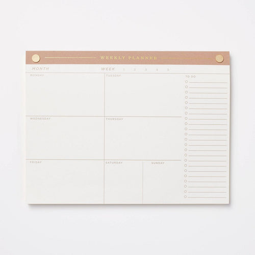 52 Page Special Rule Weekly Tear Off Planner 10" x 7.5" Mauve - Threshold™: Journal, Notebook, Office Supplies, Stationery