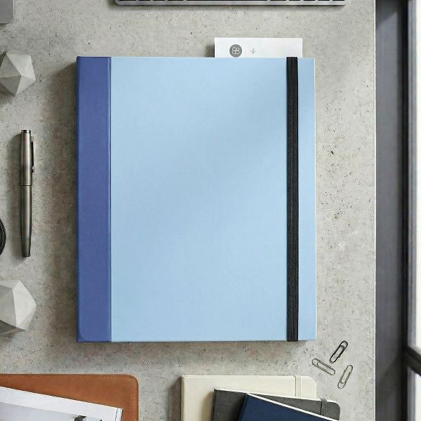 10-Pocket Expanding File Folder Organizer – A4/Letter Size Accordion Document Holder with Elastic Closure & Labels – Durable Acid-Free Paper, Blue