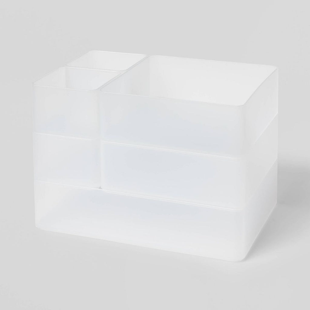 6pc Plastic Drawer Organizer Clear - Brightroom™: Desk & Office Organization Set, Clear Desk Drawer Organizers