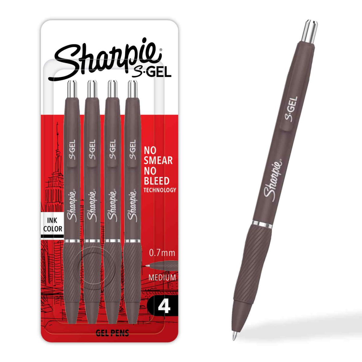 Sharpie 4ct S-Gel Bold Blush