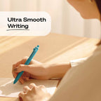 uniball Zento Retractable Liquid Gel Pens, 0.7mm Medium Point, Black Ink, Shoreline Barrel Colors, 8ct – Smooth, Quick-Drying Gel Ink