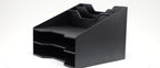 Mind Reader 3-Tier Plastic Desk Organization Set Black