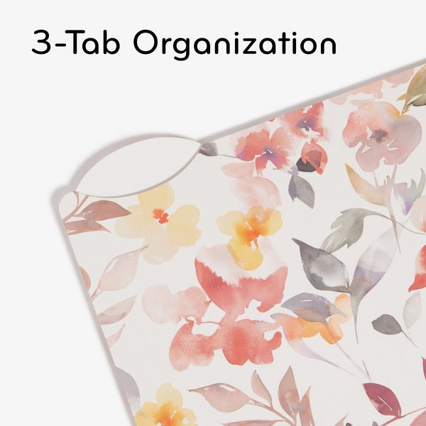 U Brands 12ct File Folders Loose Botanicals: Office Supplies, Filing Organizer, Non-Pronged, Multicolored, 250 Sheet Capacity