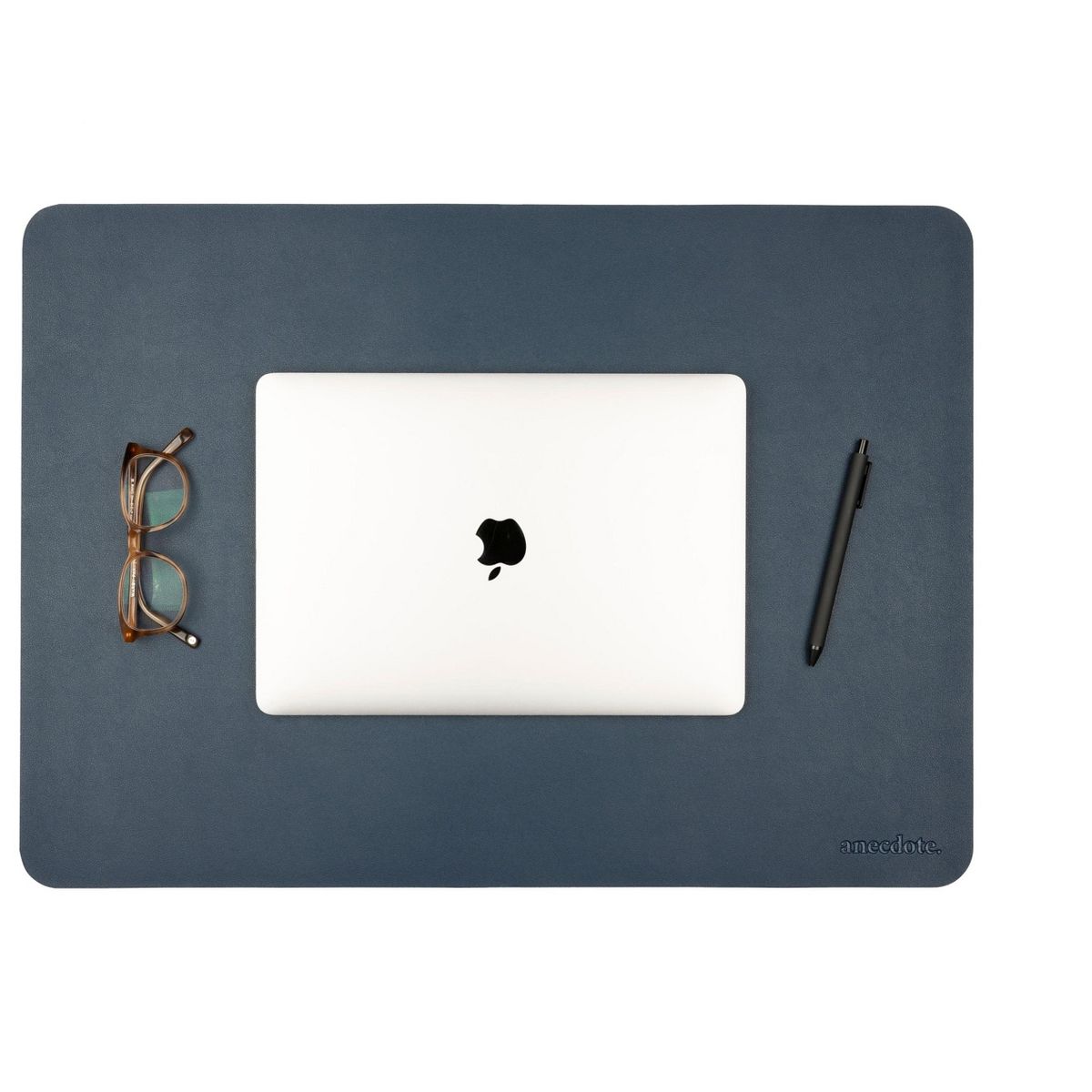 Anecdote Vegan Leather Desk Pad - Large Desk Mat Mouse Pad for Office, Keyboard & Laptop, Easy Clean, Black, 17x23.5