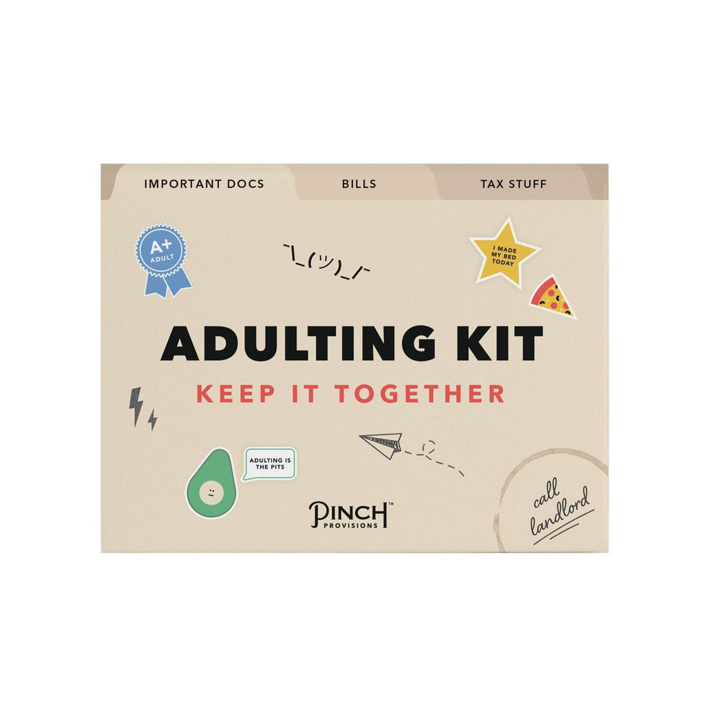 Adulting Desk Organiser Kit: Pinch Provisions Multicolored Office Set with Letter Opener & Paper Desk Pad