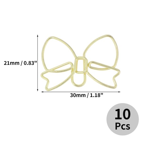 Unique Bargains Decorative Planner Clips for Document Note Sorting Organizing Office Supplies 10 Pcs Bicycle Shape (Gold Tone)