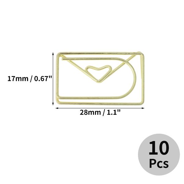 Unique Bargains Decorative Planner Clips for Document Note Sorting Organizing Office Supplies 10 Pcs Bicycle Shape (Gold Tone)