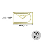 Unique Bargains Decorative Planner Clips for Document Note Sorting Organizing Office Supplies 10 Pcs Bicycle Shape (Gold Tone)