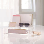 RUSSELL + HAZEL Acrylic Collator + Valet: Clear Desk Organizer, Office Supplies Holder, 12.5" Wide, 4" High