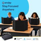 Enday Desk Dividers for Students 22 Pack Black Privacy Shields Classroom