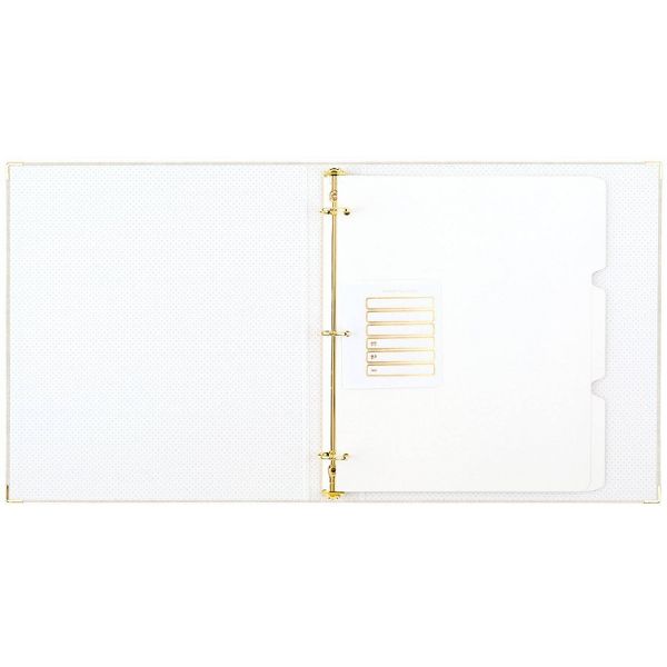 Sugar Paper Essentials 1" Round Ring Binder Flax: Cute Linen Aesthetic Binder with Hard Cover & Internal Pocket