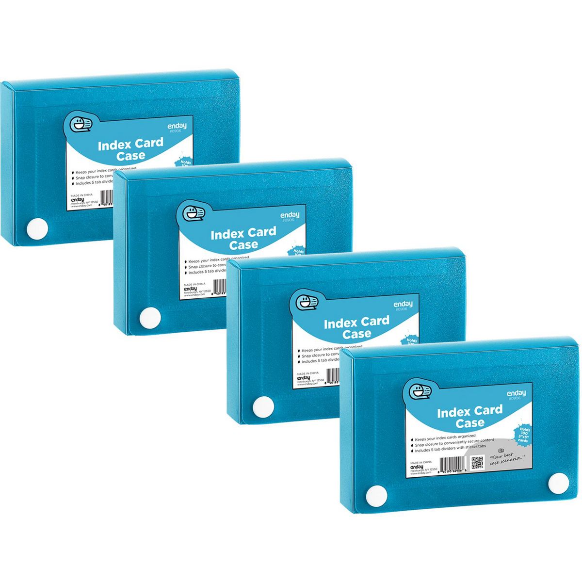 3" X 5" Index Card Case Holds 100 Cards Includes Business Card/Index Holder and 5 Tab Dividers Comes in Blue