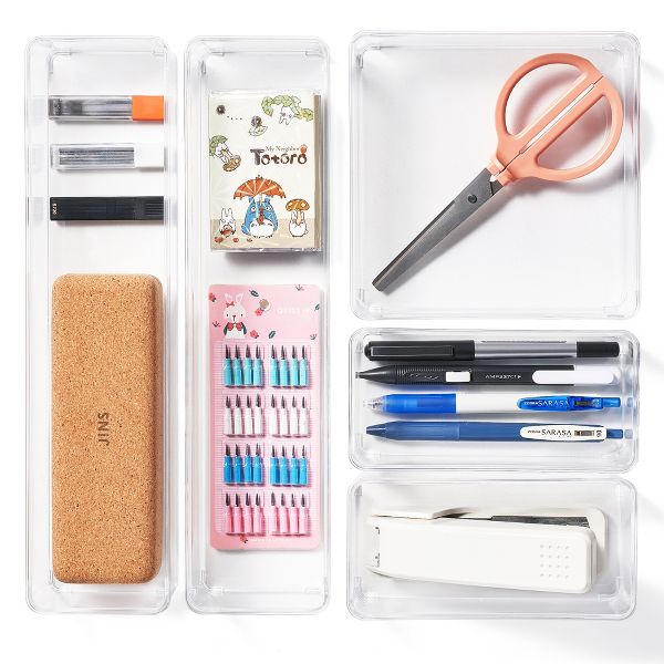 Sorbus 4-Piece Clear Acrylic Office Drawer Organizer Set - Perfect for pens, craft supplies & more