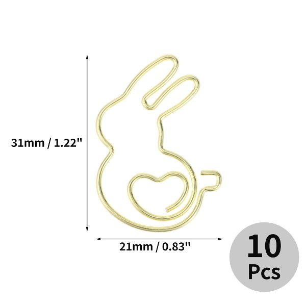 Unique Bargains Decorative Planner Clips for Document Note Sorting Organizing Office Supplies 10 Pcs Bicycle Shape (Gold Tone)