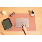 Anecdote Vegan Leather Desk Pad - Large Desk Mat Mouse Pad for Office, Keyboard & Laptop, Easy Clean, Black, 17x23.5