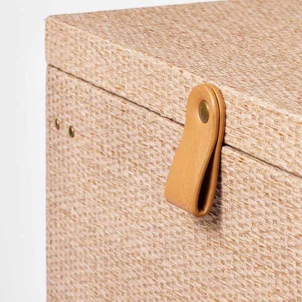 Woven File Box Taupe - Threshold™: Office Desk Organizer, Supplies Holder, , 11.5" H x 14" D x 9" W